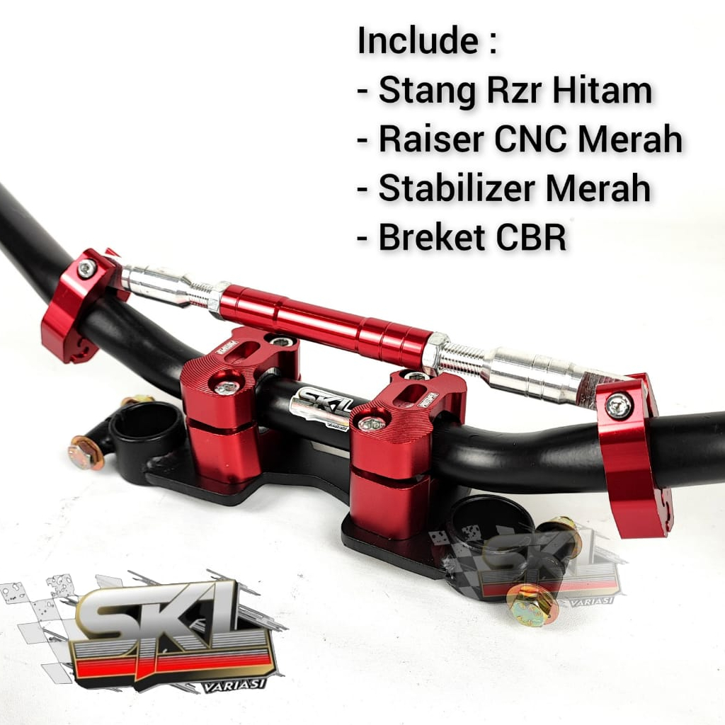 Breket dudukan stang Plus Reser Plus Stabilizer CB150R Old  New Facelift CBR150R CBU Gen 2 (headlamp satu) Lokal Facelift K45G Bracket Dudukan Stang CBR 150R CB150R Facelift CBR Sport dan CB150 Fighter Plus Raiser Plus Stabilizer