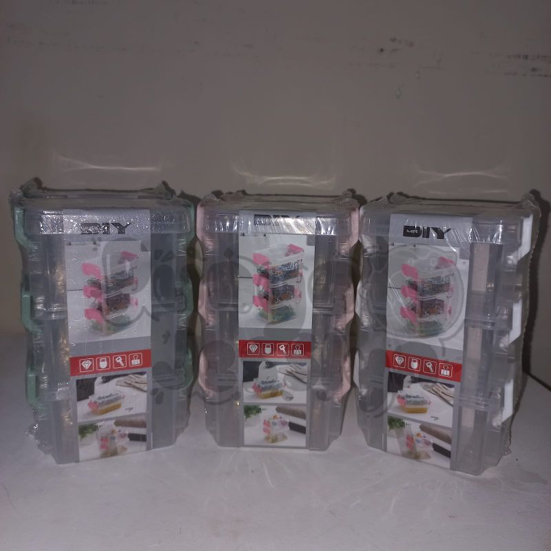 MR DIY Three Layer Storage Box SEALED ( mini container) kotak penyimpanan