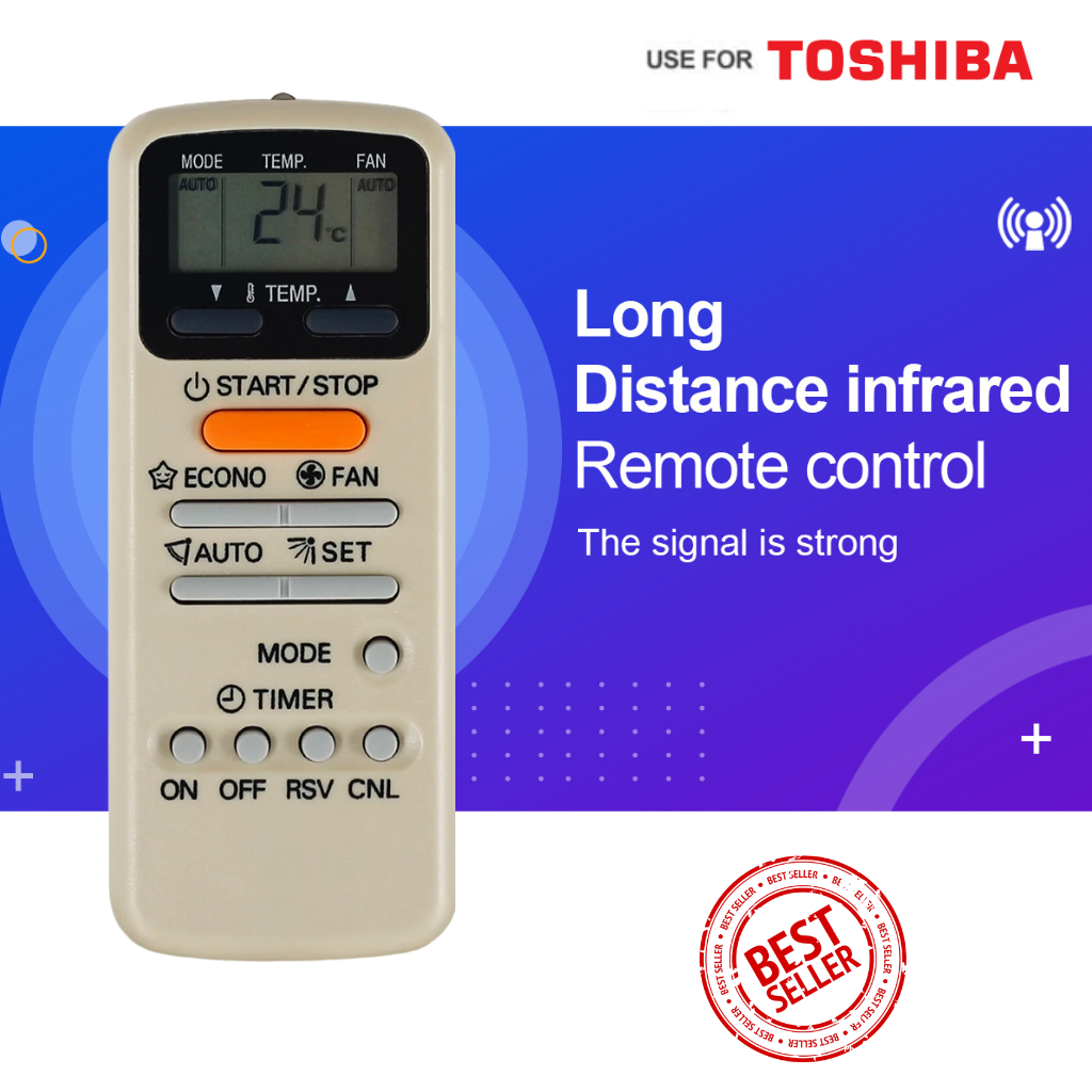 REMOTE AC TOSHIBA MULTIFUNGSI SPLIT INVERTER LOW WATT 1/2 - 2 PK