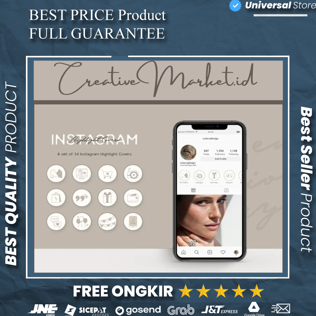 Koleksi Instagram Highlight IG Sorotan Shop and Business Creative Market ID