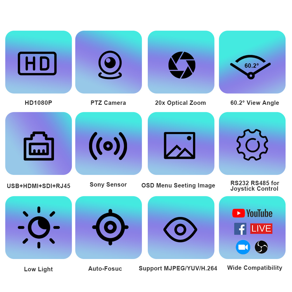 Tenveo UHD20N 20X Zoom PTZ Camera Vidio Conference