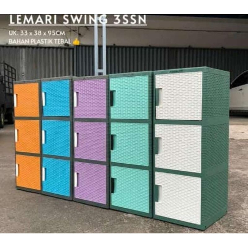 Lemari Fawsline Swing 3 susun / Lemari Fawsline 3 susun flip