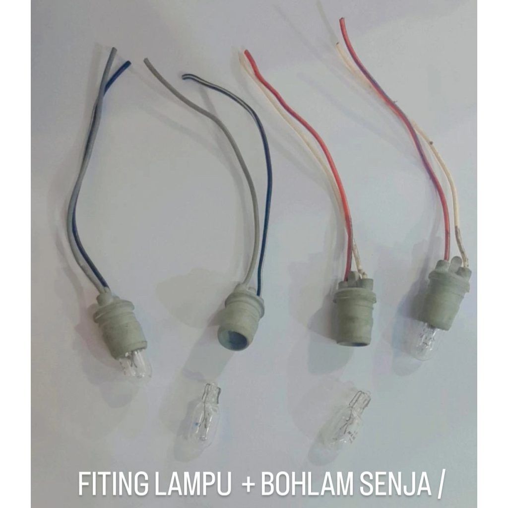 FITING LAMPU SENJA + BOHLAM / LAMPU KOTA - MOTOR BEBEK MATIC UNIVERSAL