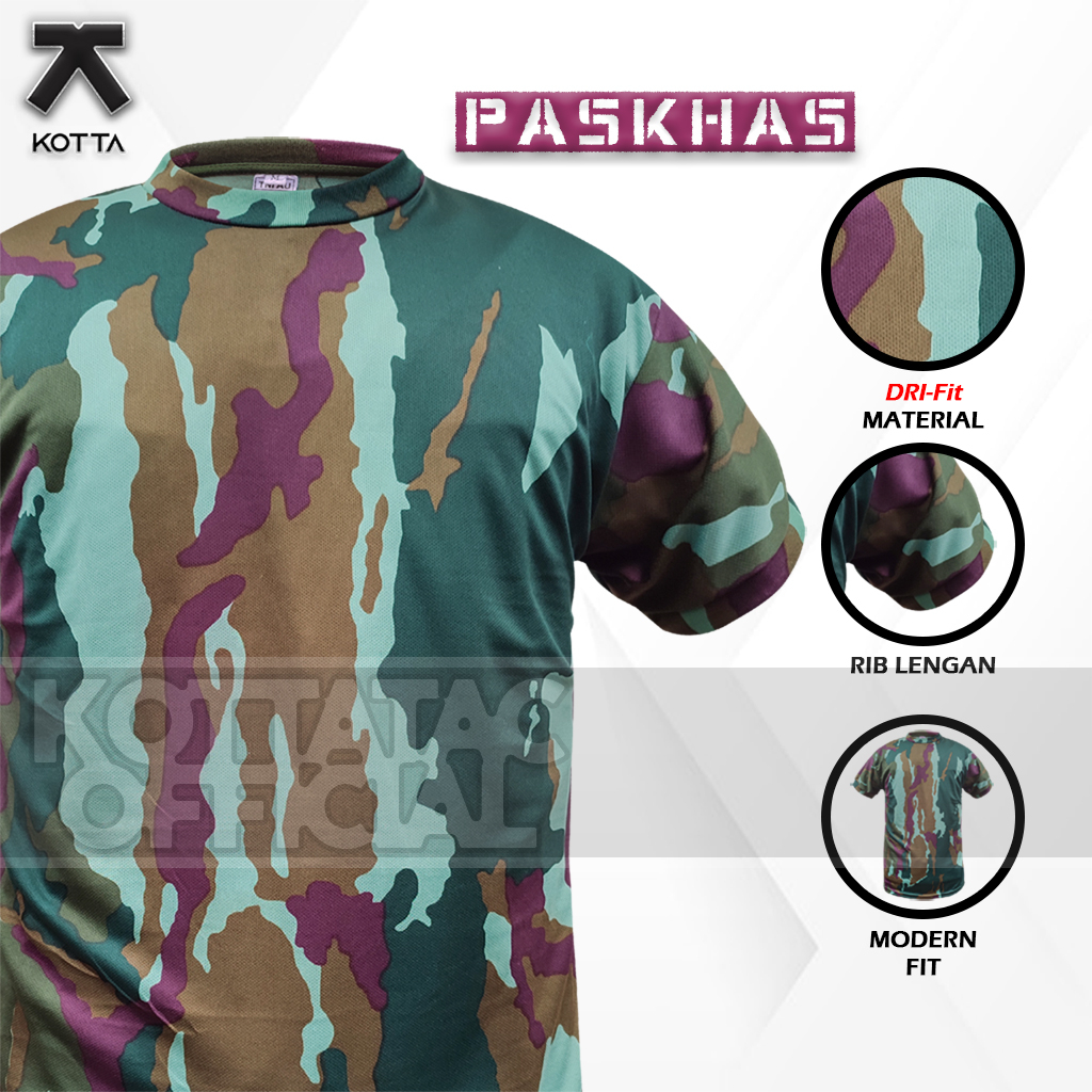 KAOS DRYFIT DRIFIT LORENG PASKHAS KOPASGAT LENGAN PENDEK