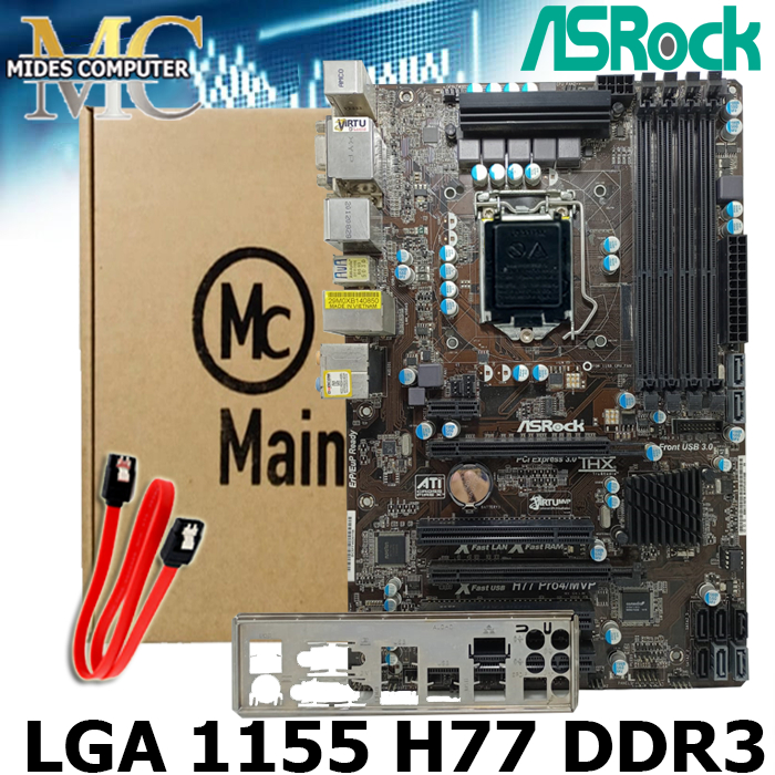 Motherboard Intel LGA 1155 P8H77 ATX Merek ASROCK