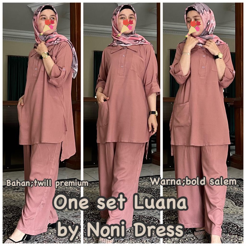 Daster Arab NONI LUANA One Set Kulot Premium Twill