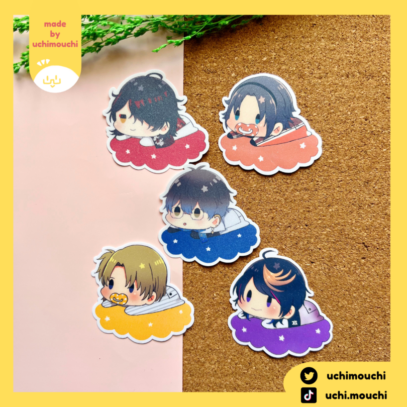 Nijisanji EN - Luxiem & Noctyx Die Cut Sticker Set