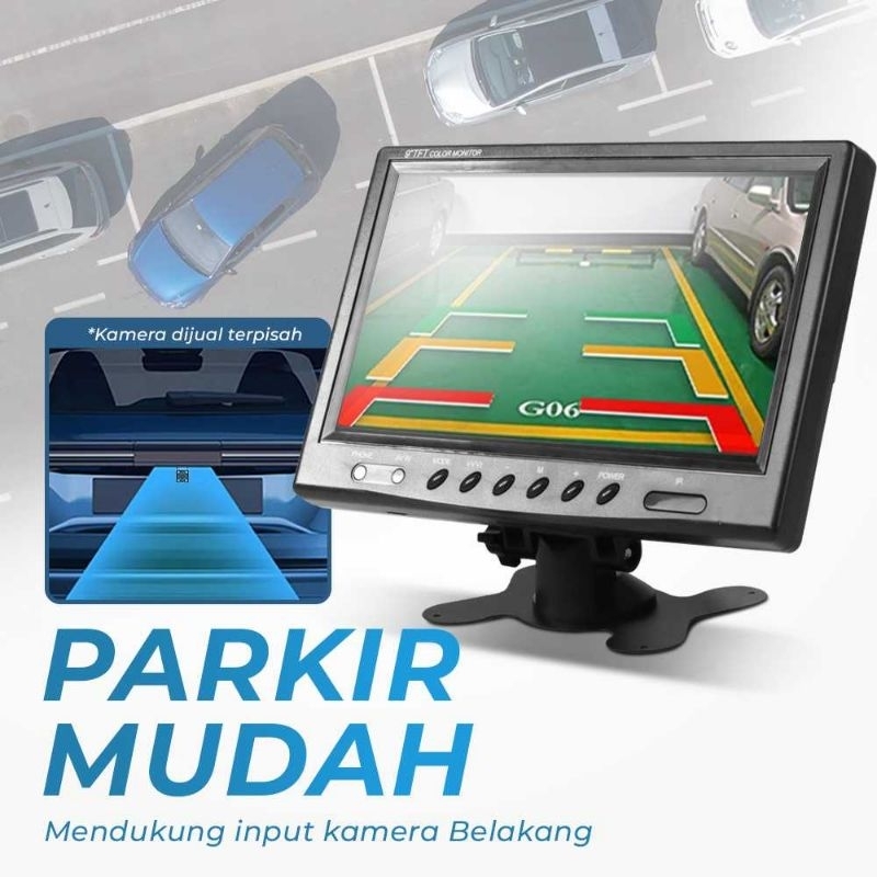 Threecar Monitor Parkir Mobil Rear View TFT LCD DVD MP3 Player 9 Inch - 920SA