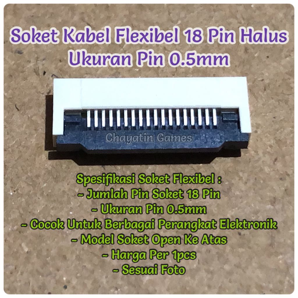 Soket Kabel Flexibel 18 Pin Halus