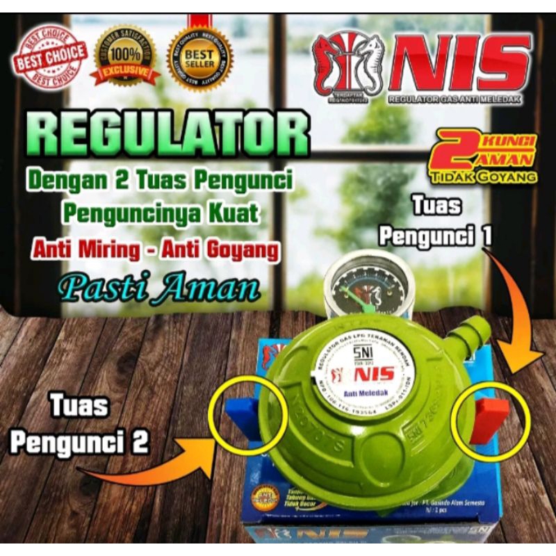 Regulator Gas NIS Double Lock Anti Meledak