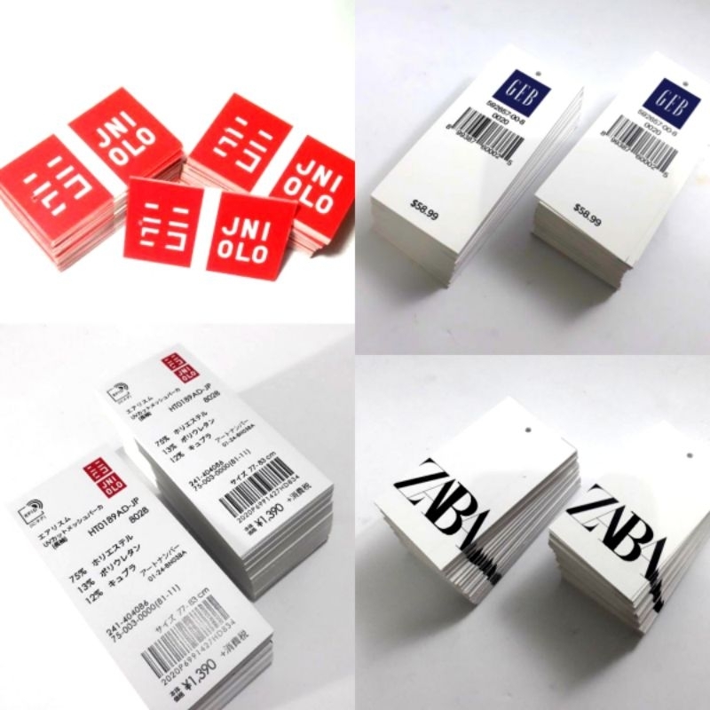 

hangtag label baju hantag barcode handtag hang tag price tag label baju name tag ready stok