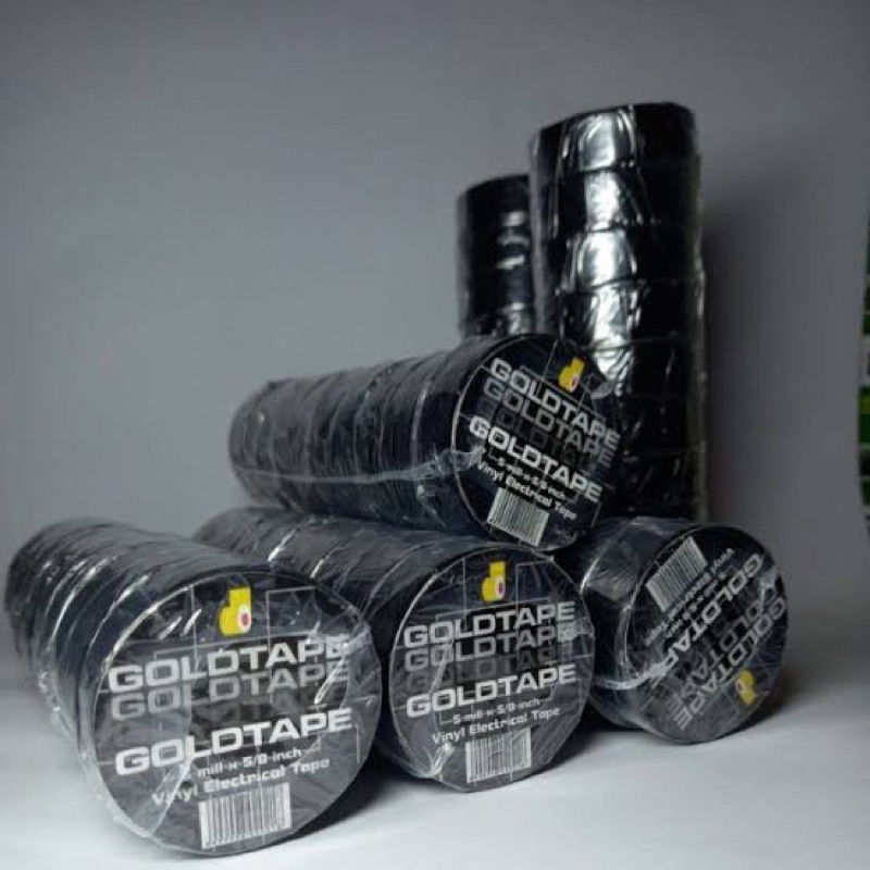 

(PCS) ISOLASI KABEL LISTRIK GOLD TAPE HITAM GOLDTAPE HITAM
