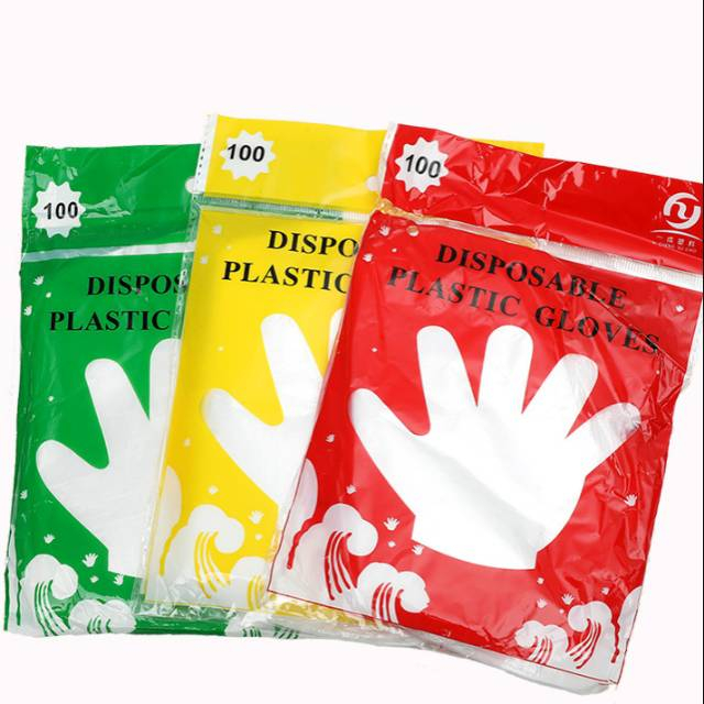 Sarung Tangan Handgloves Plastik 100Pcs Sekali Pakai Food Grade Disposable Gloves