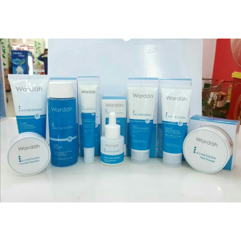 Wardah Acnederm Paket Series Lengkap | Skincare Kulit Sensitif Berjerawat