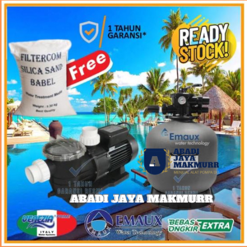 Paket mesin pompa kolam renang 1paket peralatan kolam renang 1 set