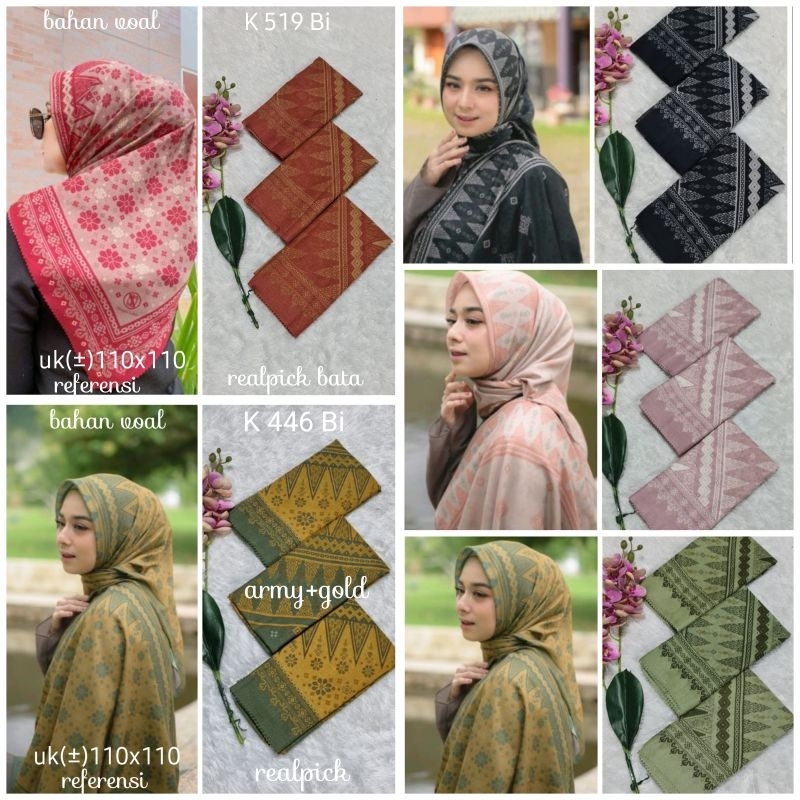 jilbab segi empat motif kerudung voal motif lasercut kerudung denai motif terbaru harga grosir