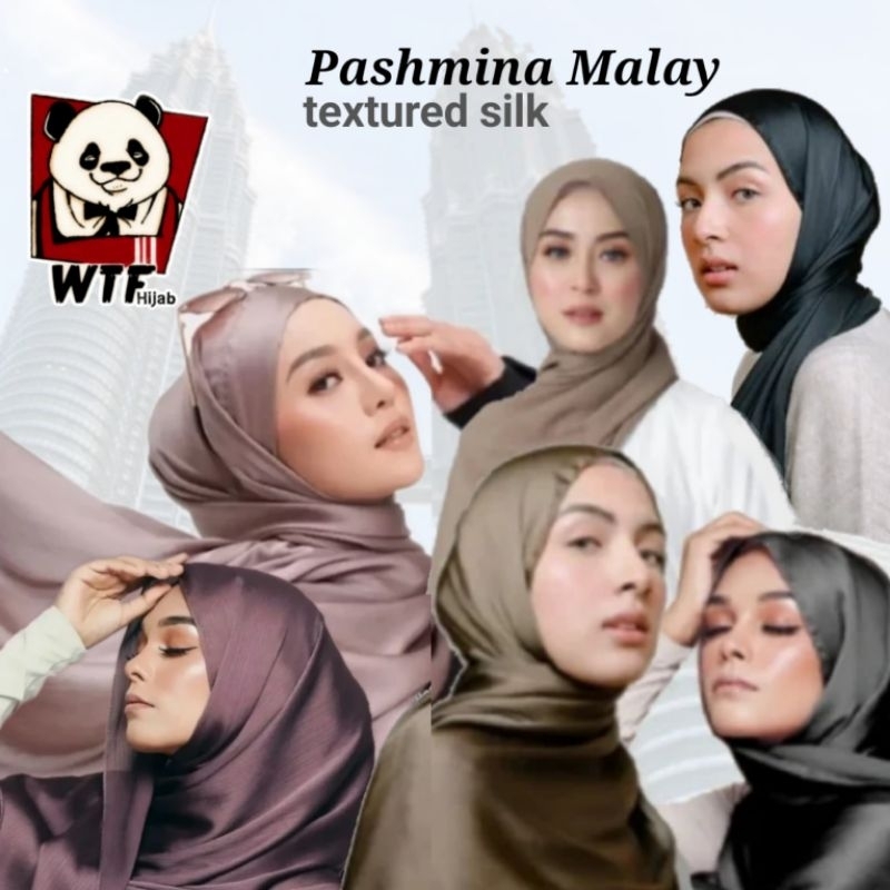 PASHMINA CARDENZA SILK PREMIUN || PAMINA SATIN BERTEKSTUR