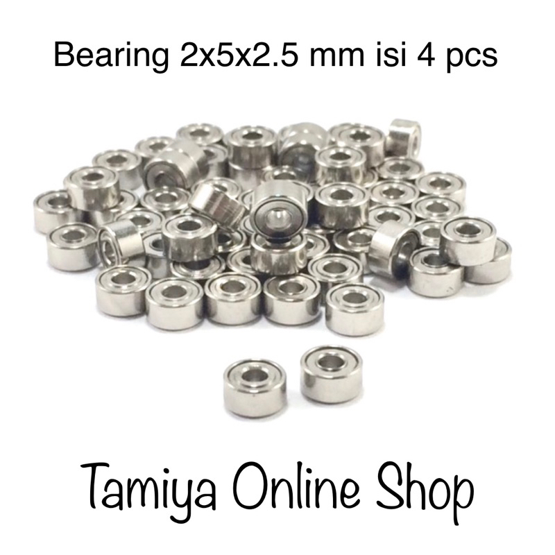 Bearing Luncur HJH 2 x 5 x 2.5 mm ORIGINAL 4 Pcs, Bearing Tamiya