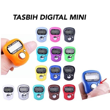 Tasbih Digital Cantik Cincin Murah LED Premium Swarovski Jari Elektrik Tidak Alarm dan Charger
