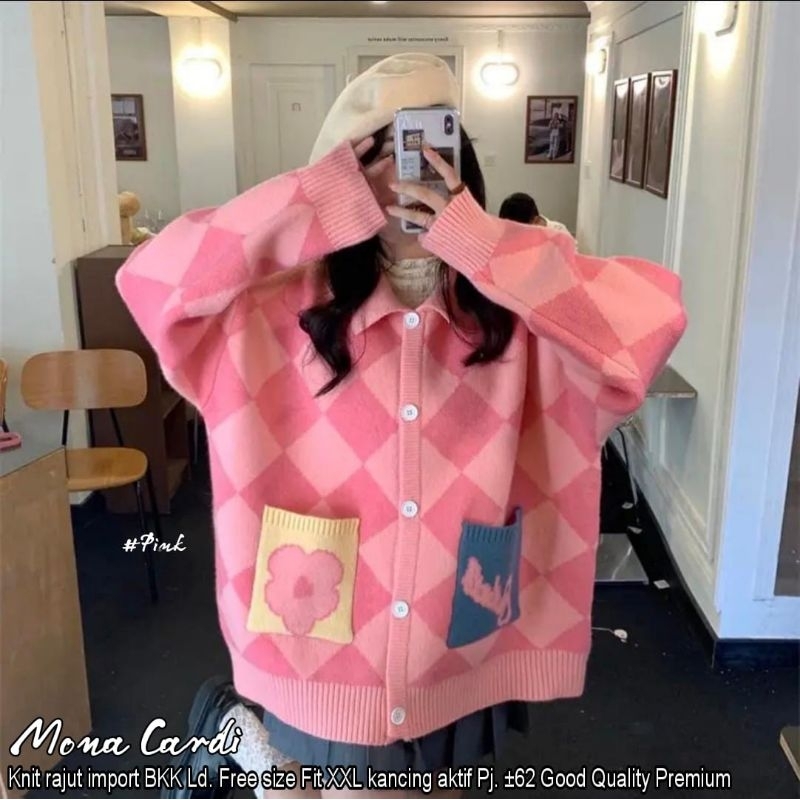 MONA CARDI KNIT CARDI LUCU CARDI RAJUT OVERSIZE IMPORT BANGKOK BKK