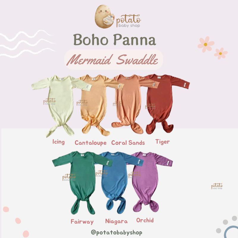 Bohopanna Mermaid Swaddle - Bedong Boho Baby