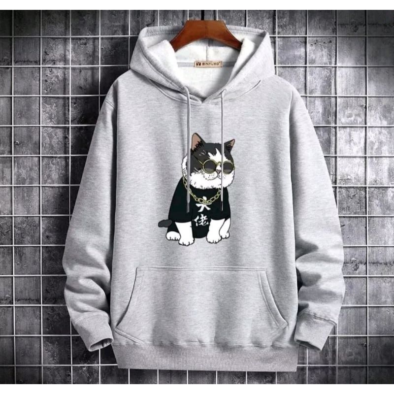 HOODIE PRIA CAT//HOODIE BAHAN FLECCE//HOODIE