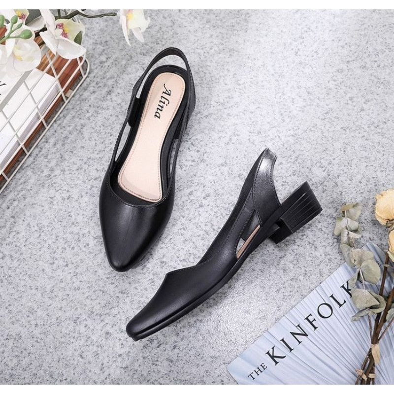 Sepatu fashion Wanita Heels Jelly Alina polos import High Quality RF