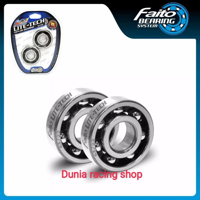 Bearing Klaher Kruk As Faito Lite tech Bering kruk as Faito Nmax Aerox Ninja Sonic 150 Supra GTR Rx king Jupiter Vega Mio Nouvo Vixion R15 MX 135 Jupiter Z1 F1ZR Satria 2T Beat Scoopy Vario Supra 125 Karisma KLX DTracker Satria Fu GSX CB 150 CBR MX king