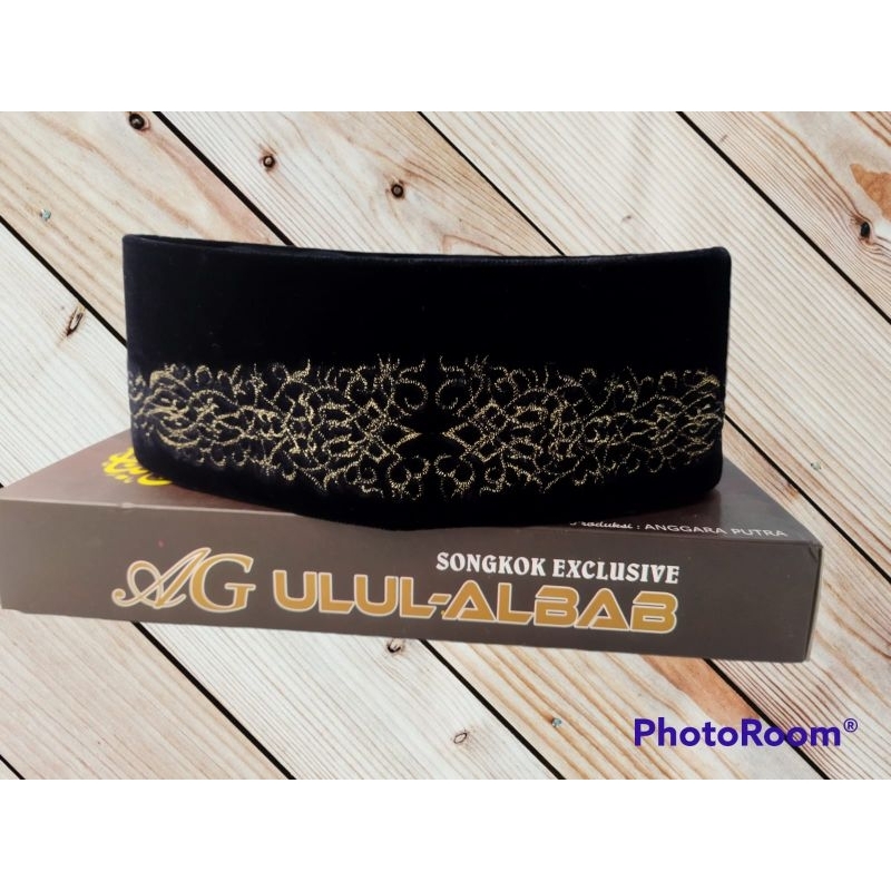 Peci Hitam Bordir Emas || Peci Ulul Albab || Peci Bordir Original