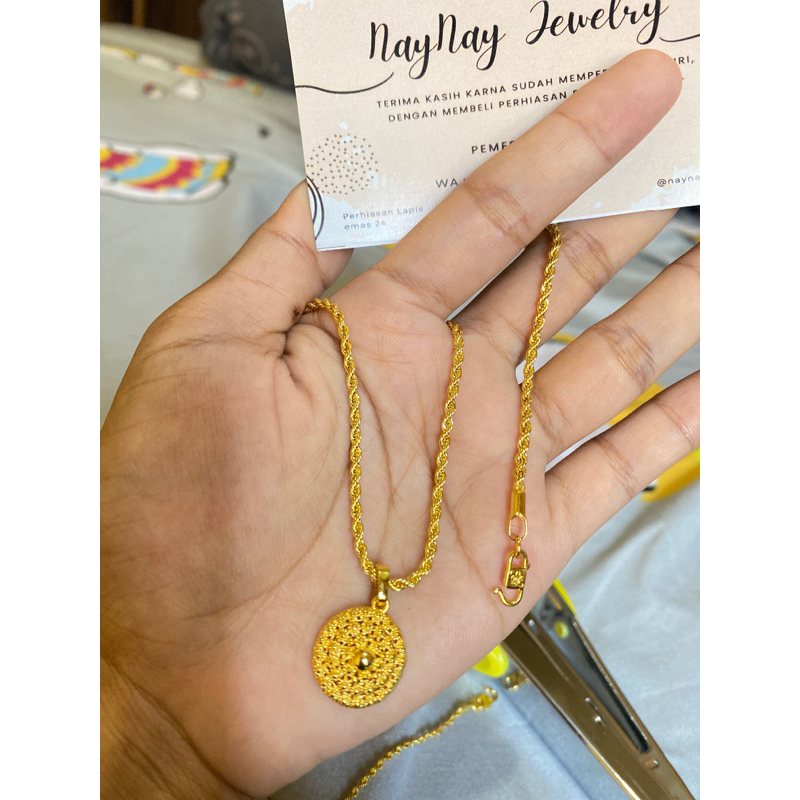 Kalung Tambang 2 suku + Liontin