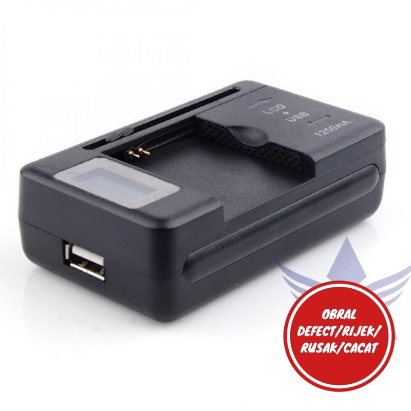 [OBRAL RIJEK] Charger Baterai Universal USB Battery Dock with LCD Display - SS-5
