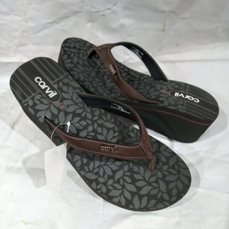 sandal spons tinggi wanita Carvil georgia original