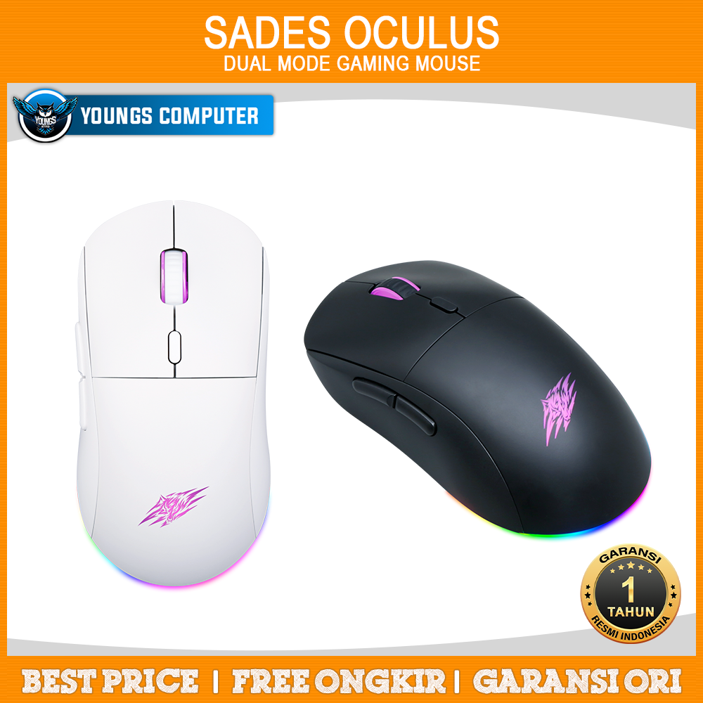 Mouse Gaming Wireless RGB Dual Mode Sades Oculus Wireless / Type-C