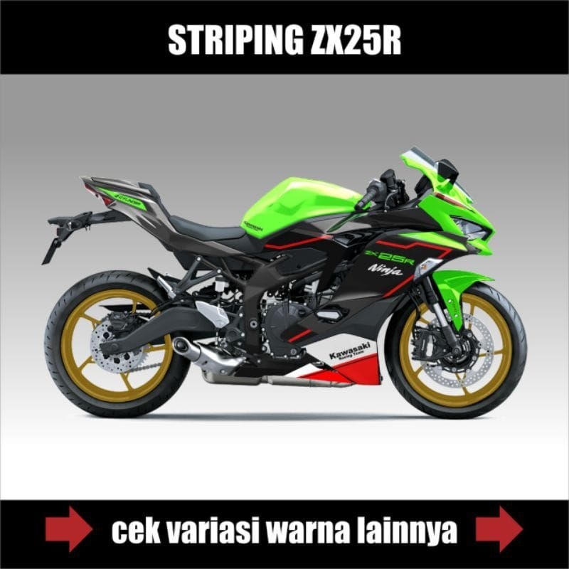 Decal Striping Ninja Zx 25R Stiker Variasi Motif ORI Grafihc Simple