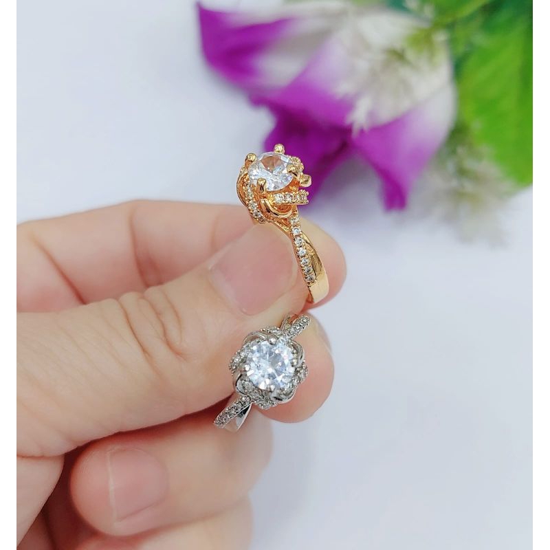 Cincin Xuping Permata Lapis Emas Perhiasan fashion R075