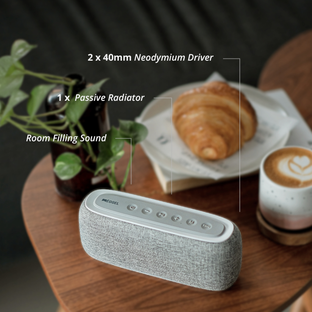 Eggel Home Clock + Radio + Portable Bluetooth Speaker