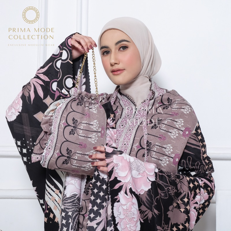 Mukena Dewasa Motif Silk Maxmara 2in1 Lasercut Luella Series