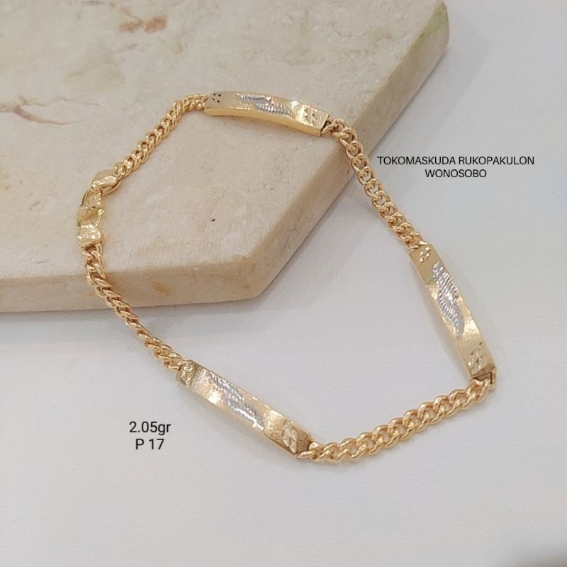 Gelang fancy dewasa ( emas asli 8K)