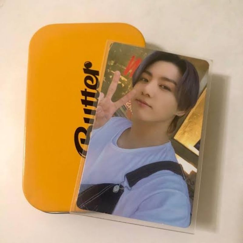 PHOTOCARD JUNGKOOK BTS OFFICIAL WEVERSE BUTTER + TIN CASE - PHOTOCARD SUGA BTS OFFICIAL BUTTER - MES