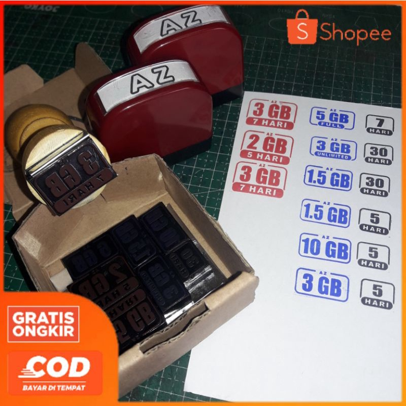 GAGANG STEMPEL WARNA OTOMATIS / STEMPEL NAMA / VCR KUOTA / KARET STEMPEL / TINTA REFILL