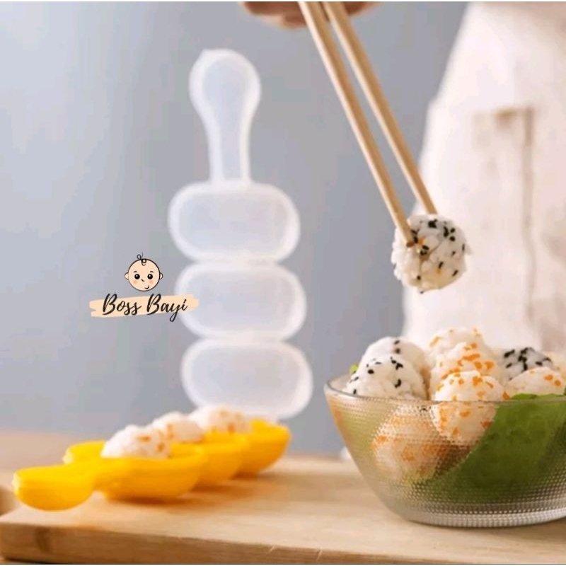 BOSS BAYI - Rice Ball Shaker/ Cetakan Nasi Bentuk Bulat / Bento Rice Ball + Centong Kecil