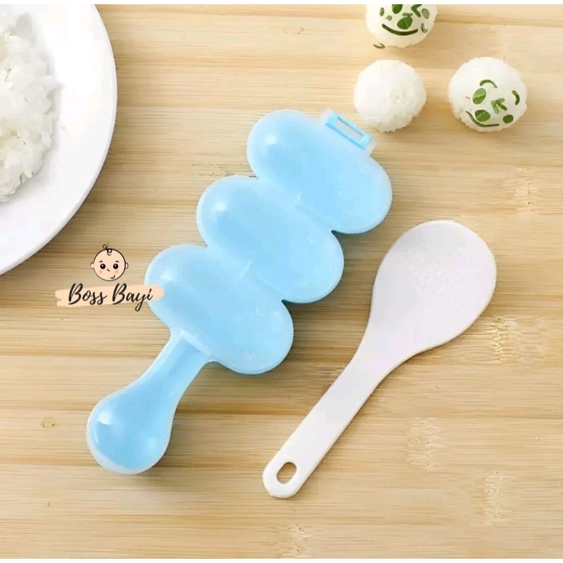 BOSS BAYI - Rice Ball Shaker/ Cetakan Nasi Bentuk Bulat / Bento Rice Ball + Centong Kecil