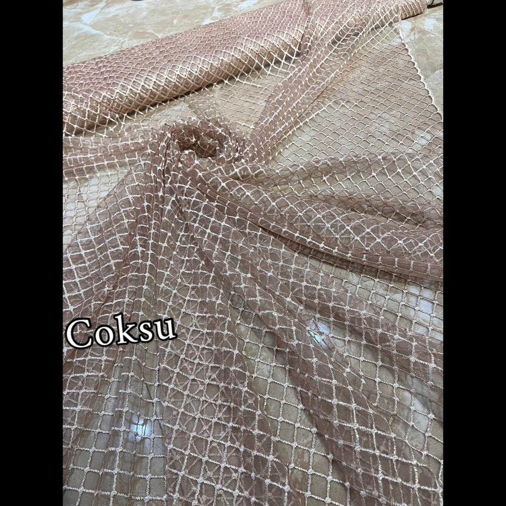 Kain Tile Kotak/Bahan Tule Kotak/Dress,Atasan Kebaya,Termurah