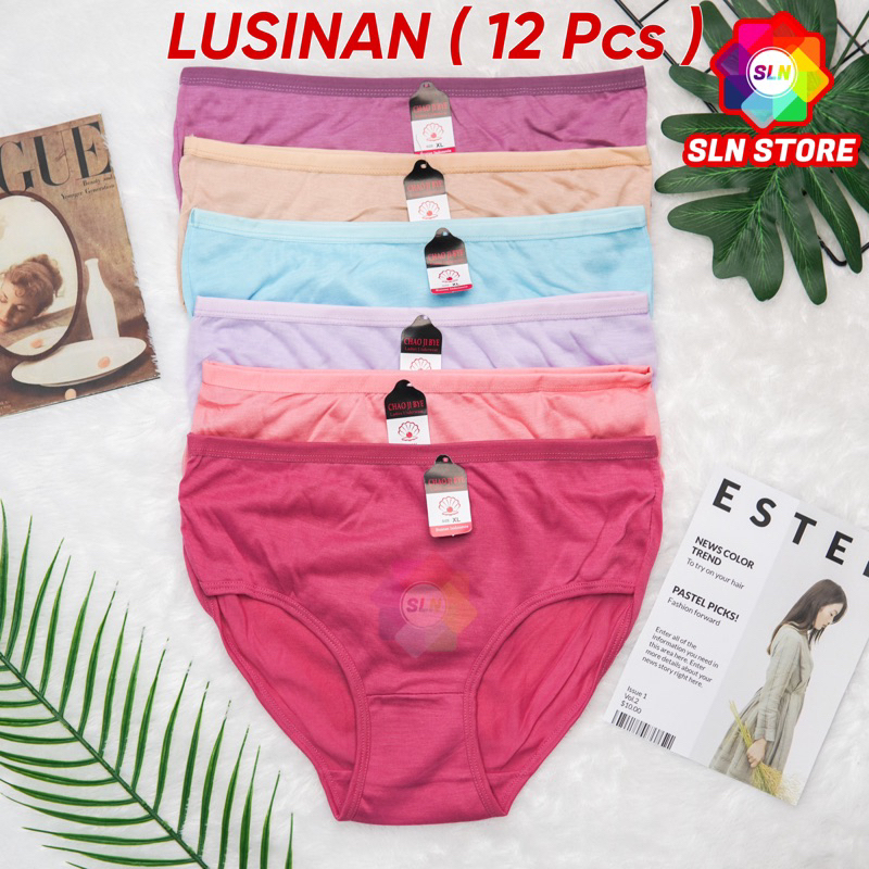 ( 12 Pcs ) CELANA DALAM WANITA POLOS MURAH REMAJA DEWASA CD PEREMPUAN LUSINAN GROSIR