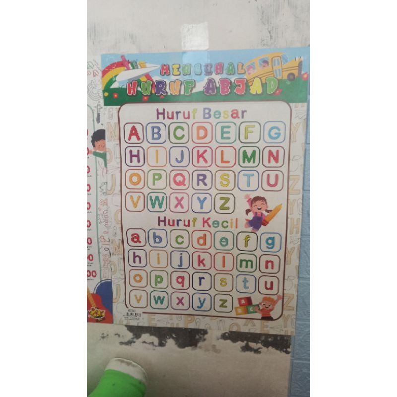 kiky poster belajar anak huruf dan angka