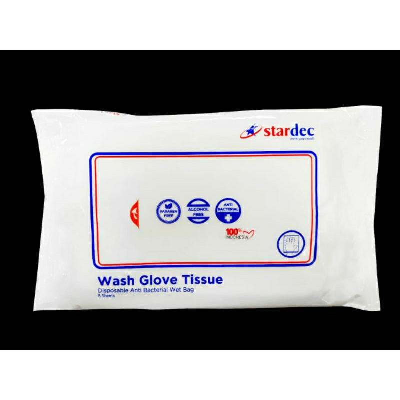 STARDEC Wash Glove Tissue Isi 8pcs/pack