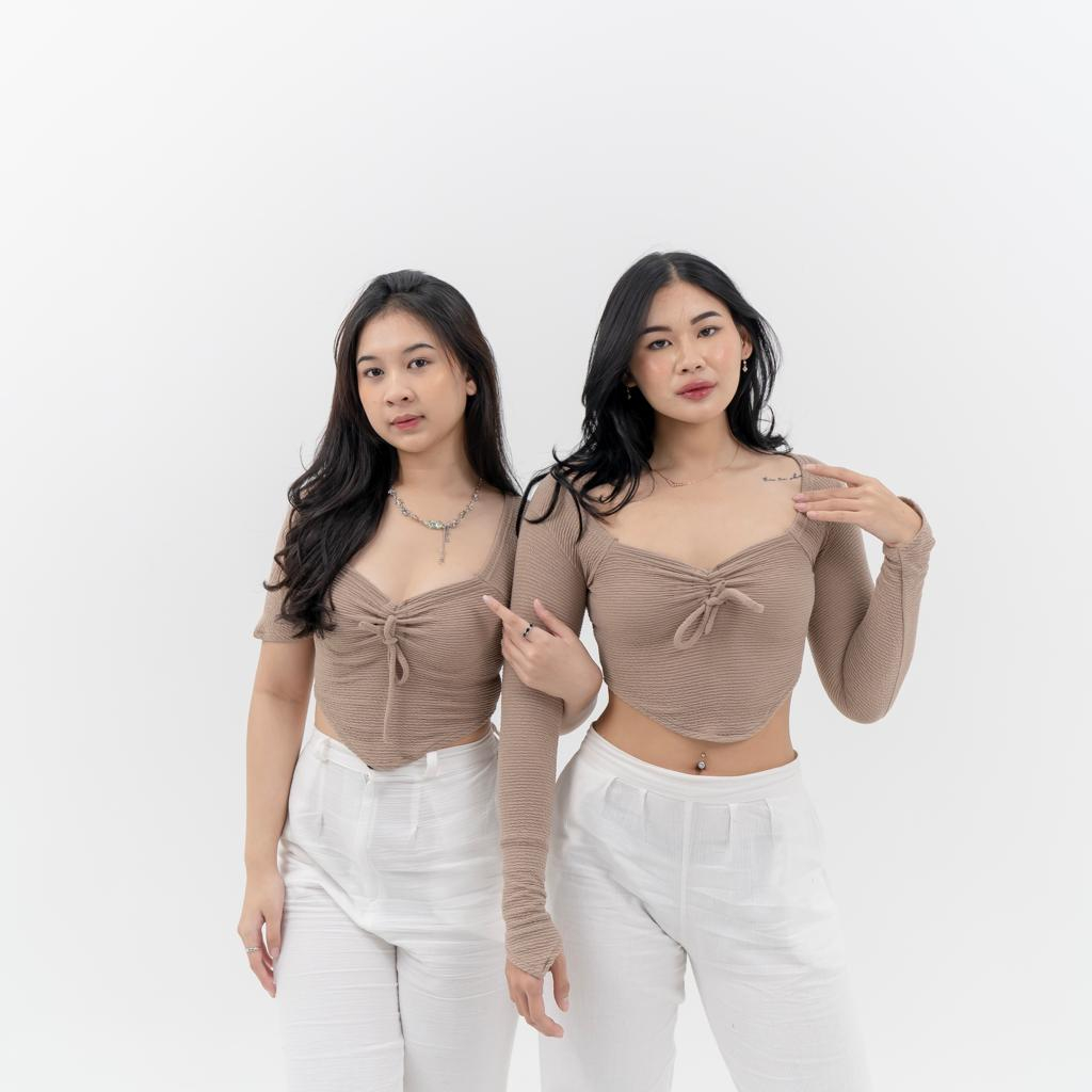 [GURLBUCKET] Luffi Top / Atasan / Lengan Panjang / Lengan Pendek / Top Rib &quot;Pakaian Wanita&quot;