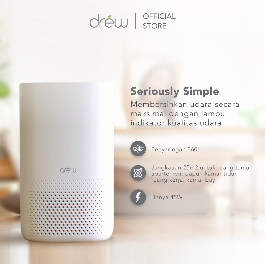 [PROMO] Drew Air Purifier Pure 3+ Pembersih Udara