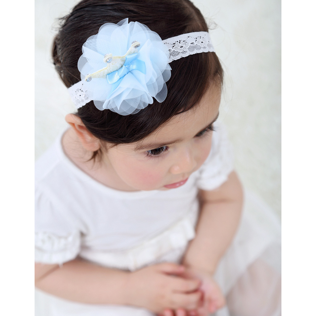 Bandana headband bayi dan anak motif mahkota renda