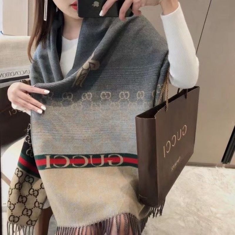 Scarf Guci Tawon Winter Syal Cashmere Wol